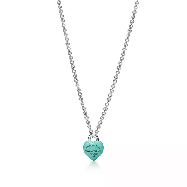 #85 Full Heart Pendant in Tiffany Blue