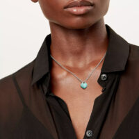 #85 Full Heart Pendant in Tiffany Blue - Image 3