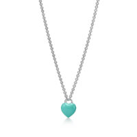 #85 Full Heart Pendant in Tiffany Blue - Image 2
